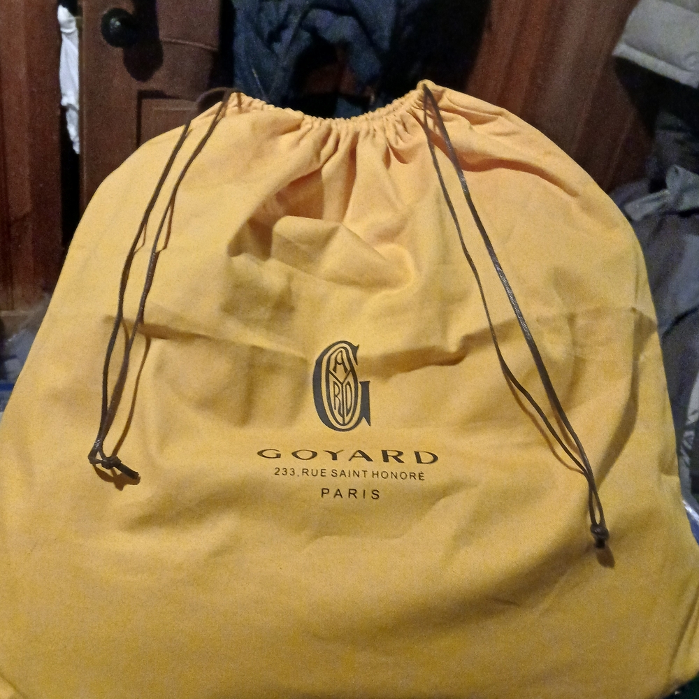 Goyard Yellow Drawstring Bag